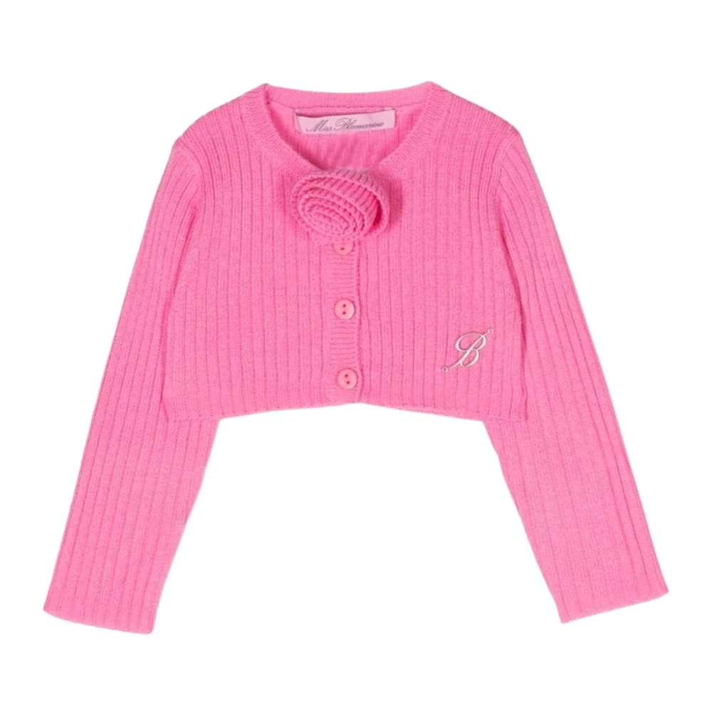 Blumarine Rosa Barn Cardigan Tröja Pink, Flicka