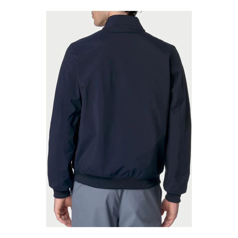 K-way Blauwe Slim Fit Bonded Jas Blue Heren