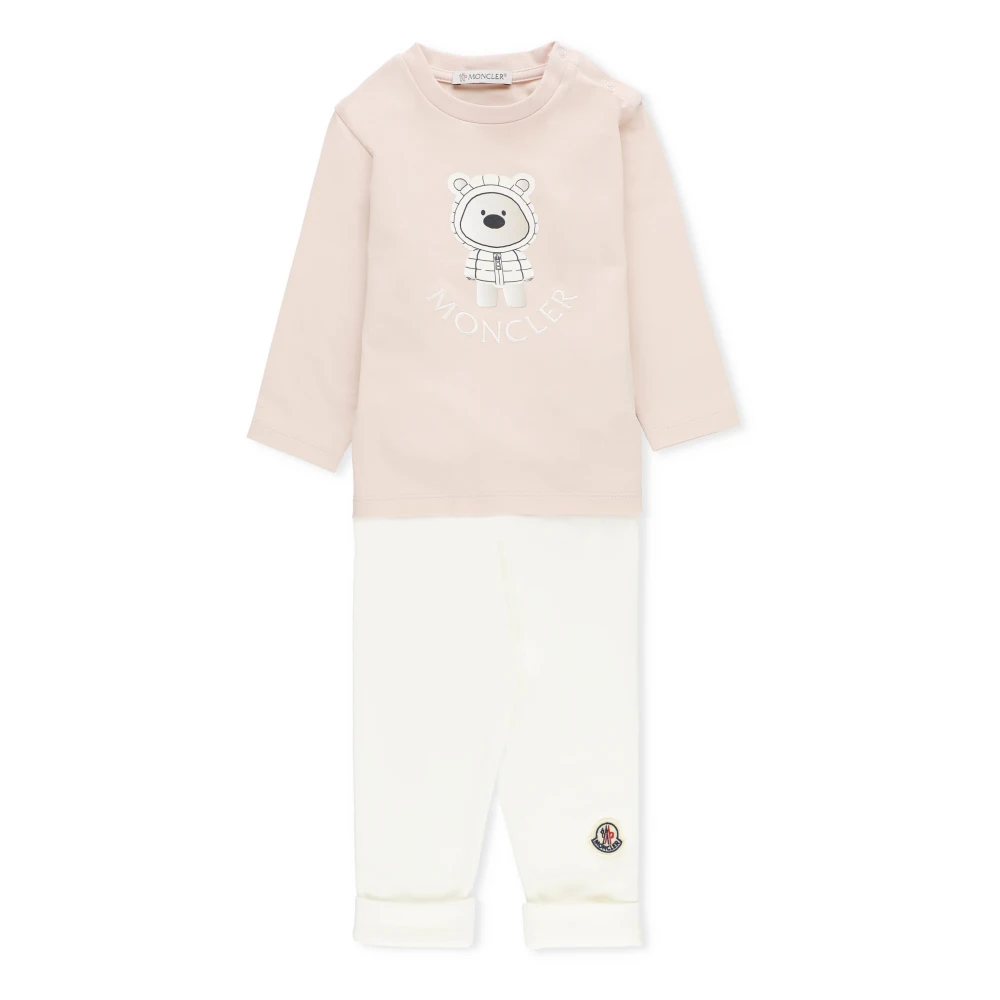 Moncler Rosa Baby Jumpsuit med Logo Pink, Pojke