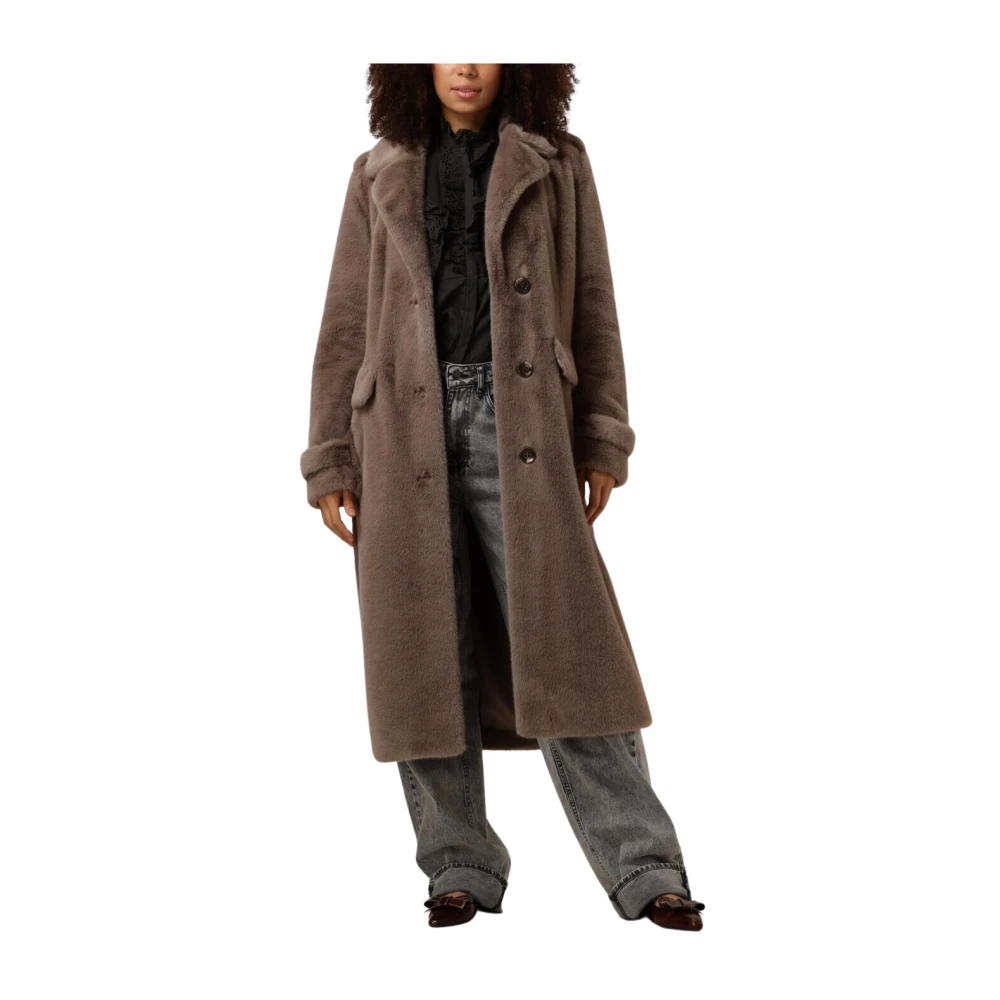 Beaumont Rachel Faux Fur Jas Brown Dames