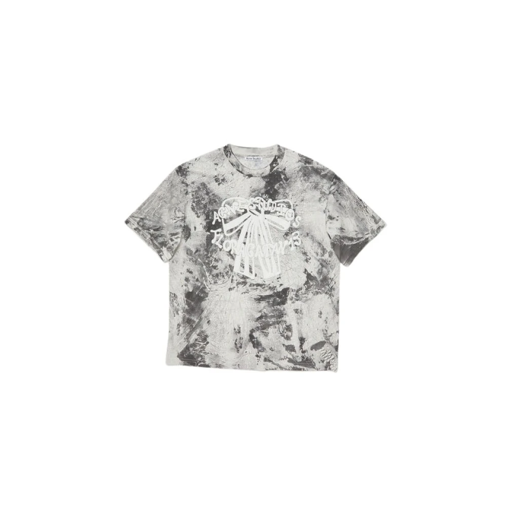 Acne Studios Zwart Plaster Print T-shirt Multicolor Heren