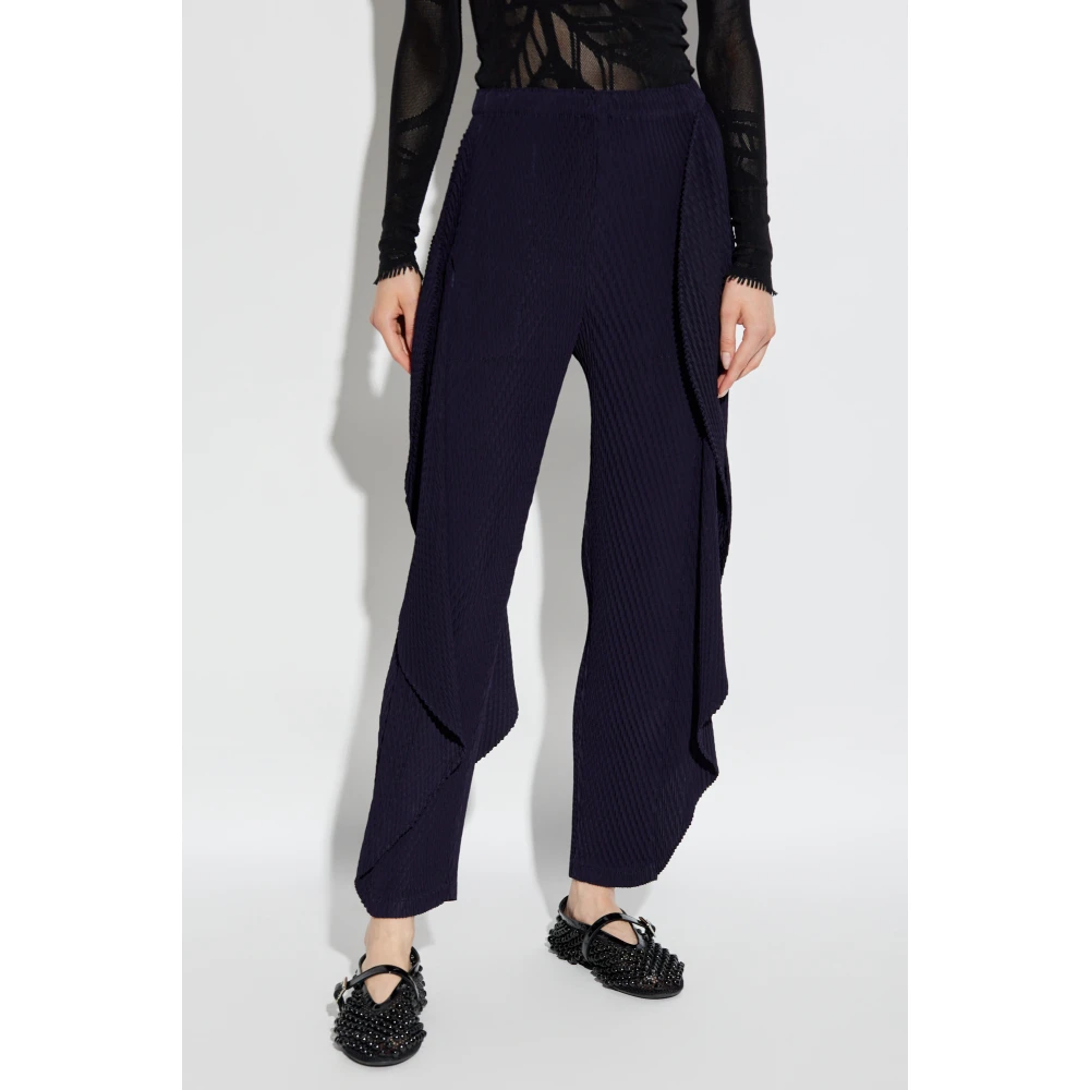 Issey Miyake Geplooide broek Blue Dames