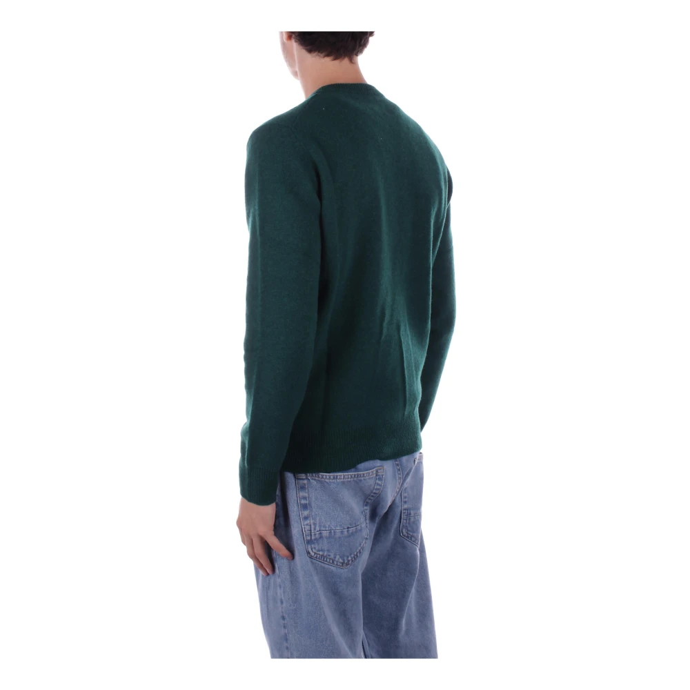 Saint Barth Groene Logo Front Sweater Green Heren