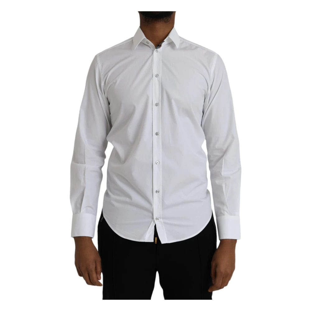 Dolce & Gabbana Wit Katoenen Martini Overhemdjurk White Heren