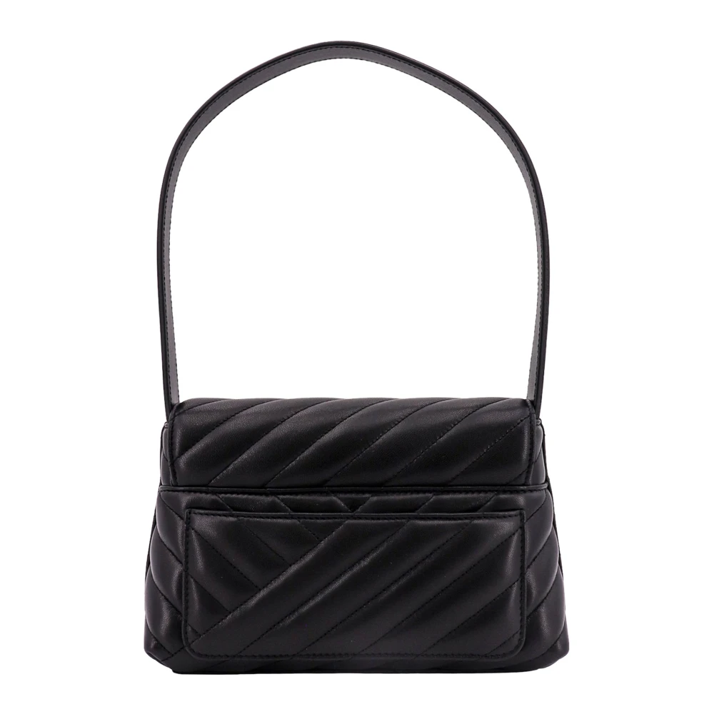 Dolce & Gabbana Zwarte Leren Schoudertas met Klep Sluiting Black Dames