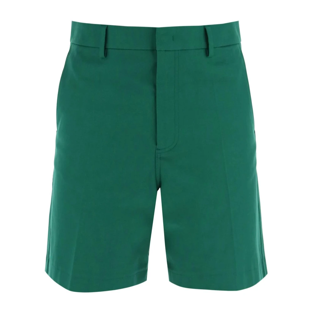 Valentino Garavani Groene Shorts met V-Detail Green Heren