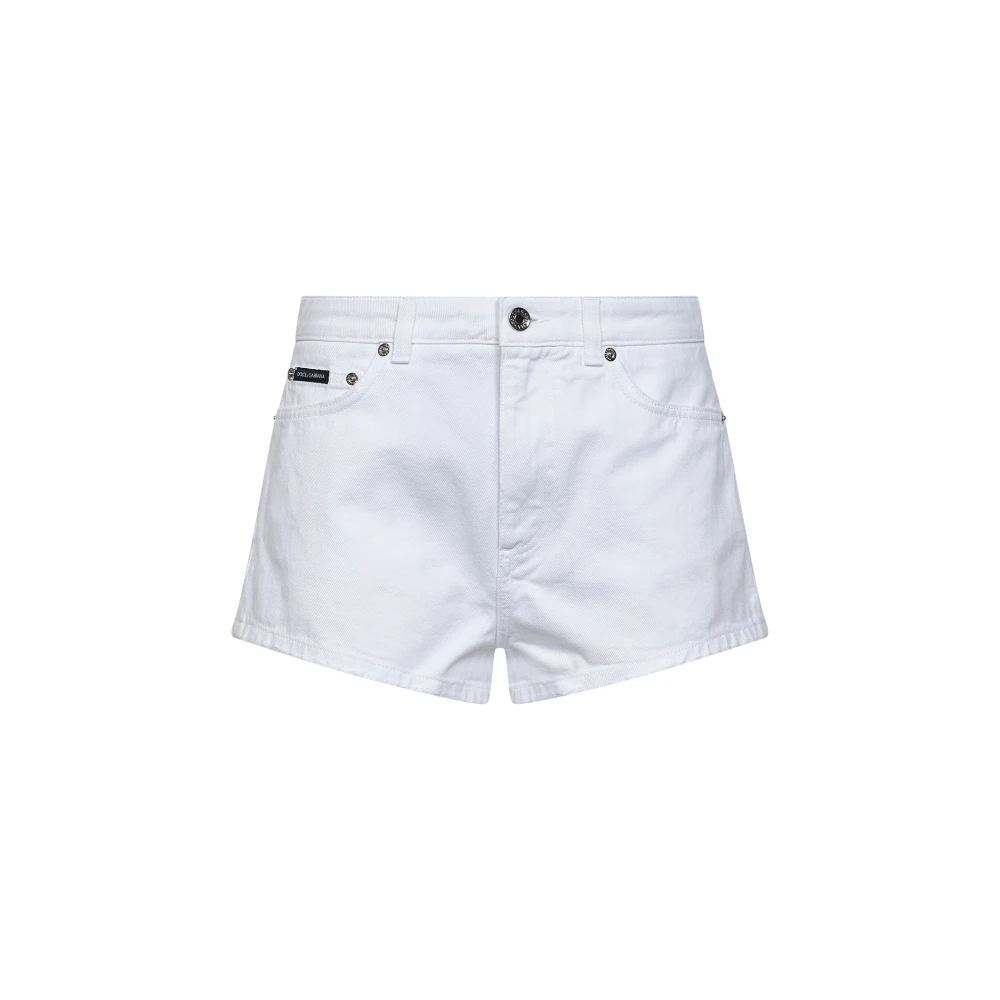 Dolce & Gabbana Women's White Denim Shorts, Xl, Denim Shorts