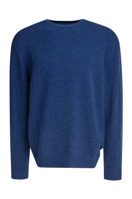 pull-en-tricot-bleu-couleur-unie