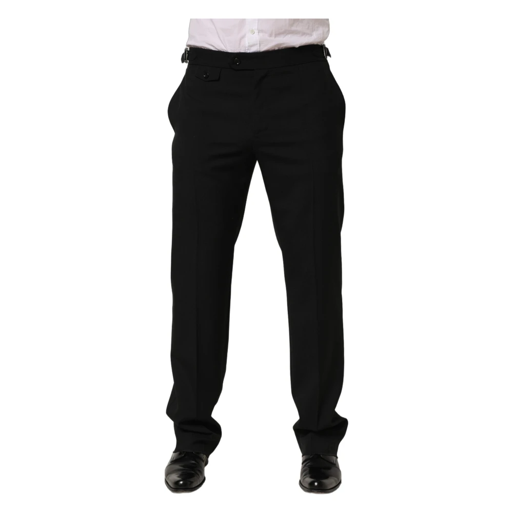 Dolce & Gabbana Men's Black Suit Trousers, M, Dress Trousers