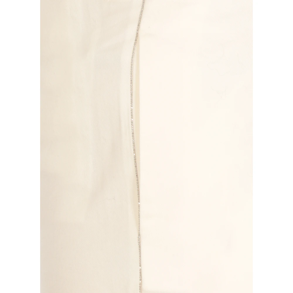 Fabiana Filippi Witte katoenen broek met zakken White Dames