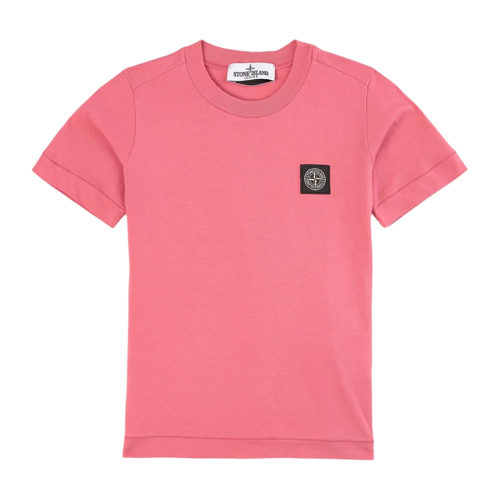 Stone Island Rosa T-shirt med logopatch Pink, Pojke