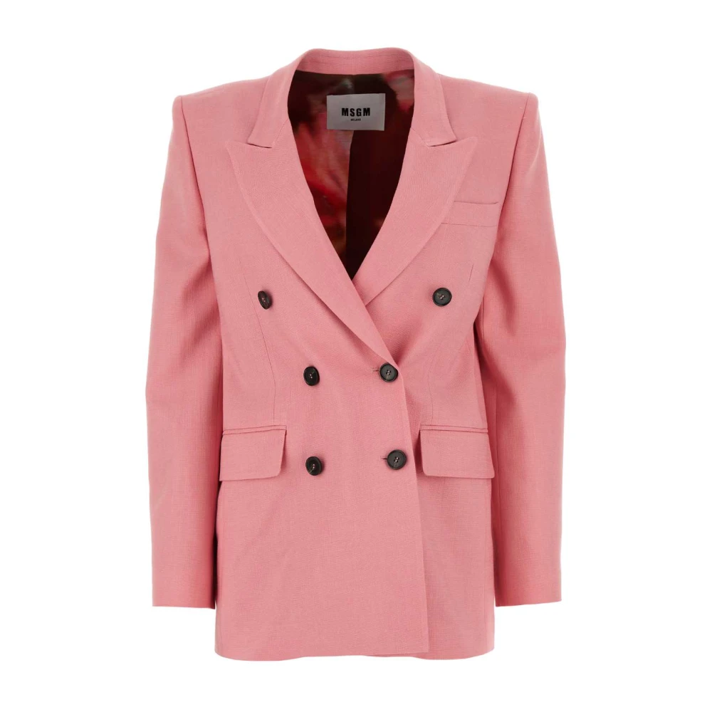 Msgm - Jackets > Blazers - Pink - Msgm - Modalova