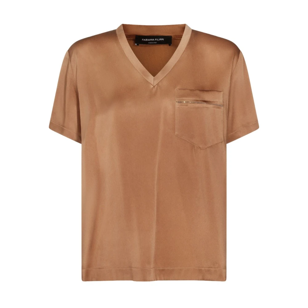 Fabiana Filippi Brown Blouses, Female, M, Blouse
