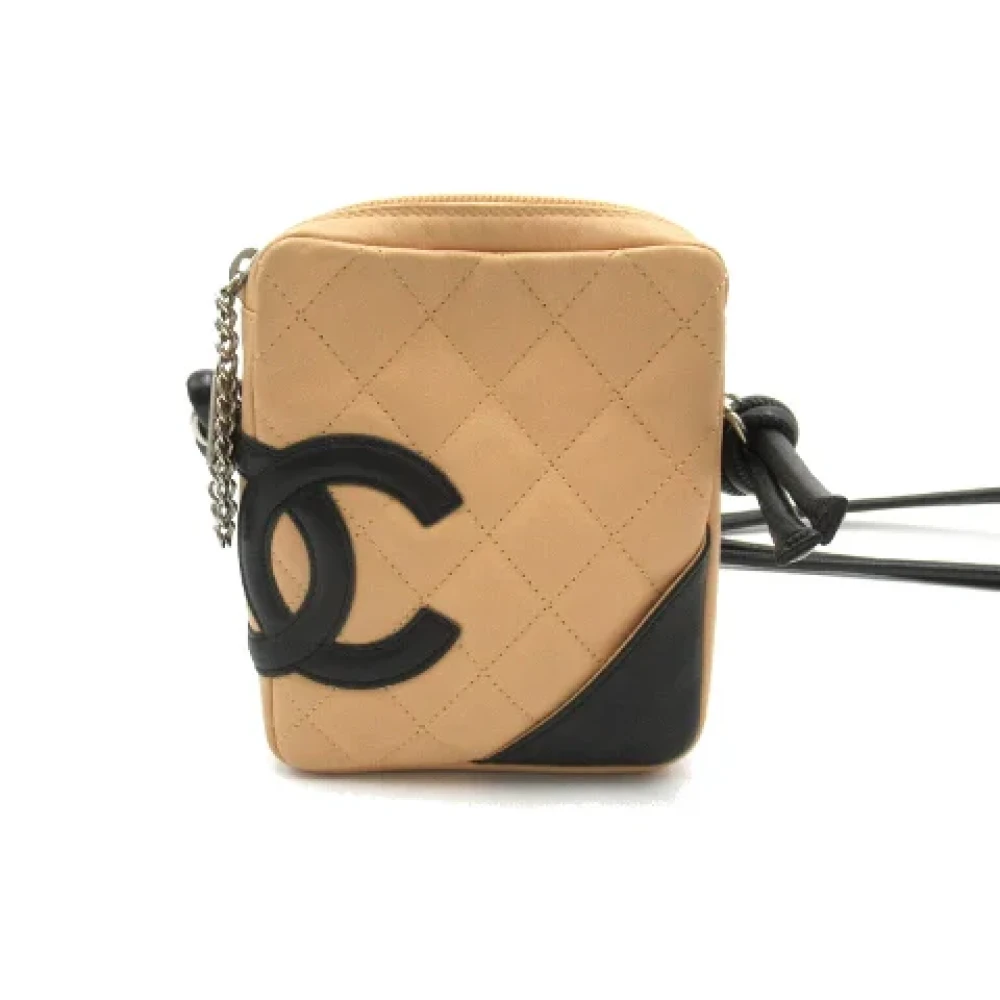 Chanel Vintage Pre-owned Leather crossbody-bags Beige Dames