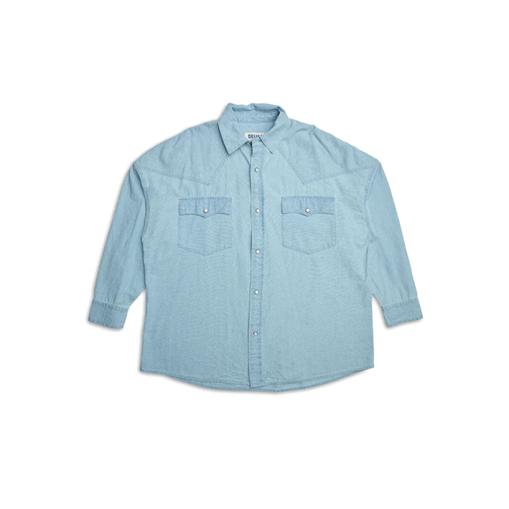 Deus Ex Machina Wenders Chambray Skjorta för Kvinnor Blue, Dam