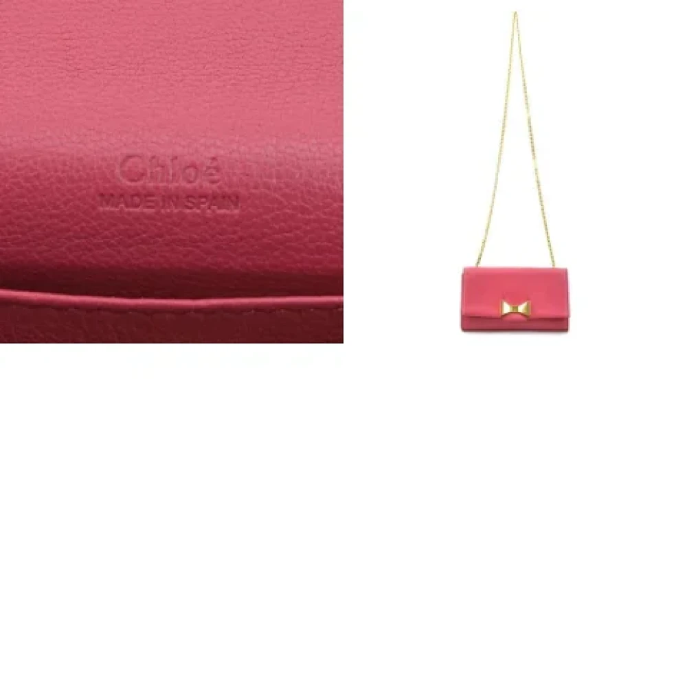 Chloé Pre-owned Leather shoulder-bags Pink Dames