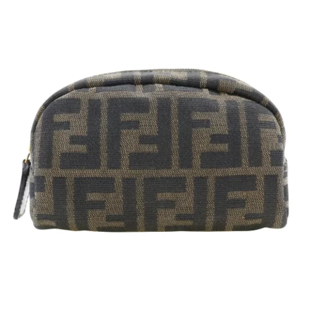 Fendi Vintage Pre-owned Canvas pouches Brown Dames