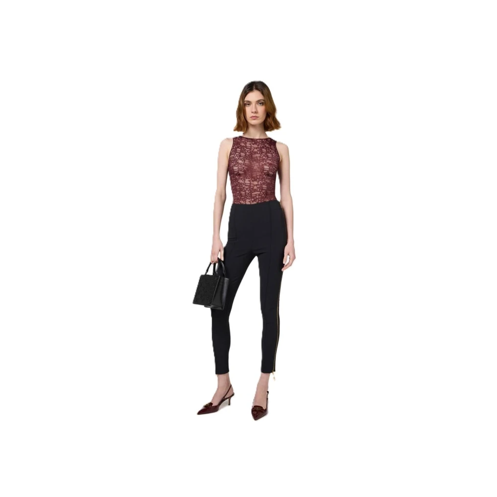 Elisabetta Franchi Katoenen Mini Jurk Red Dames