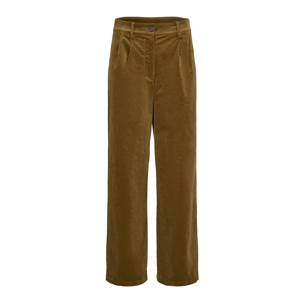 Sofie Schnoor Mosterd Broek met Plooien aan de Voorkant Yellow Dames