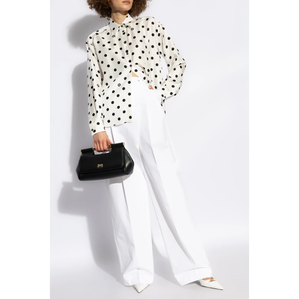 Dolce & Gabbana Geplooide broek White Dames