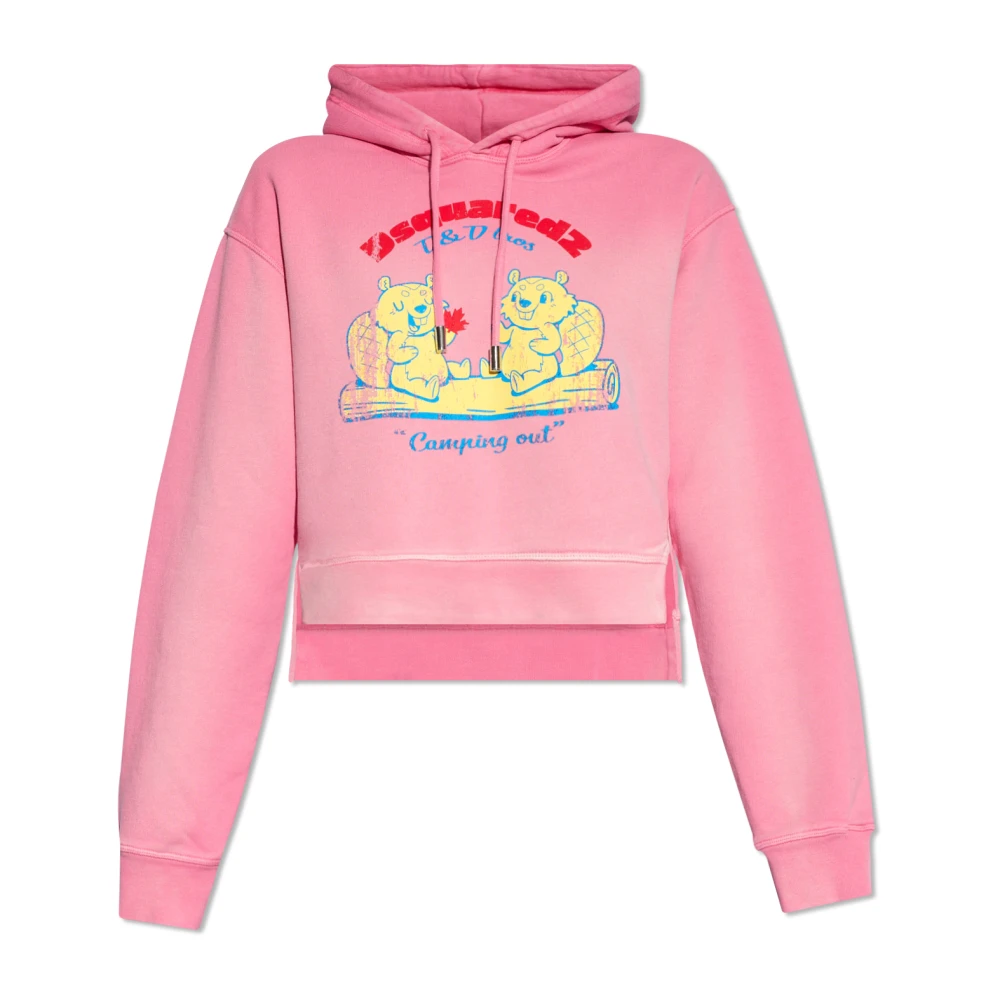 Dsquared2 Bedrukte hoodie Pink Dames