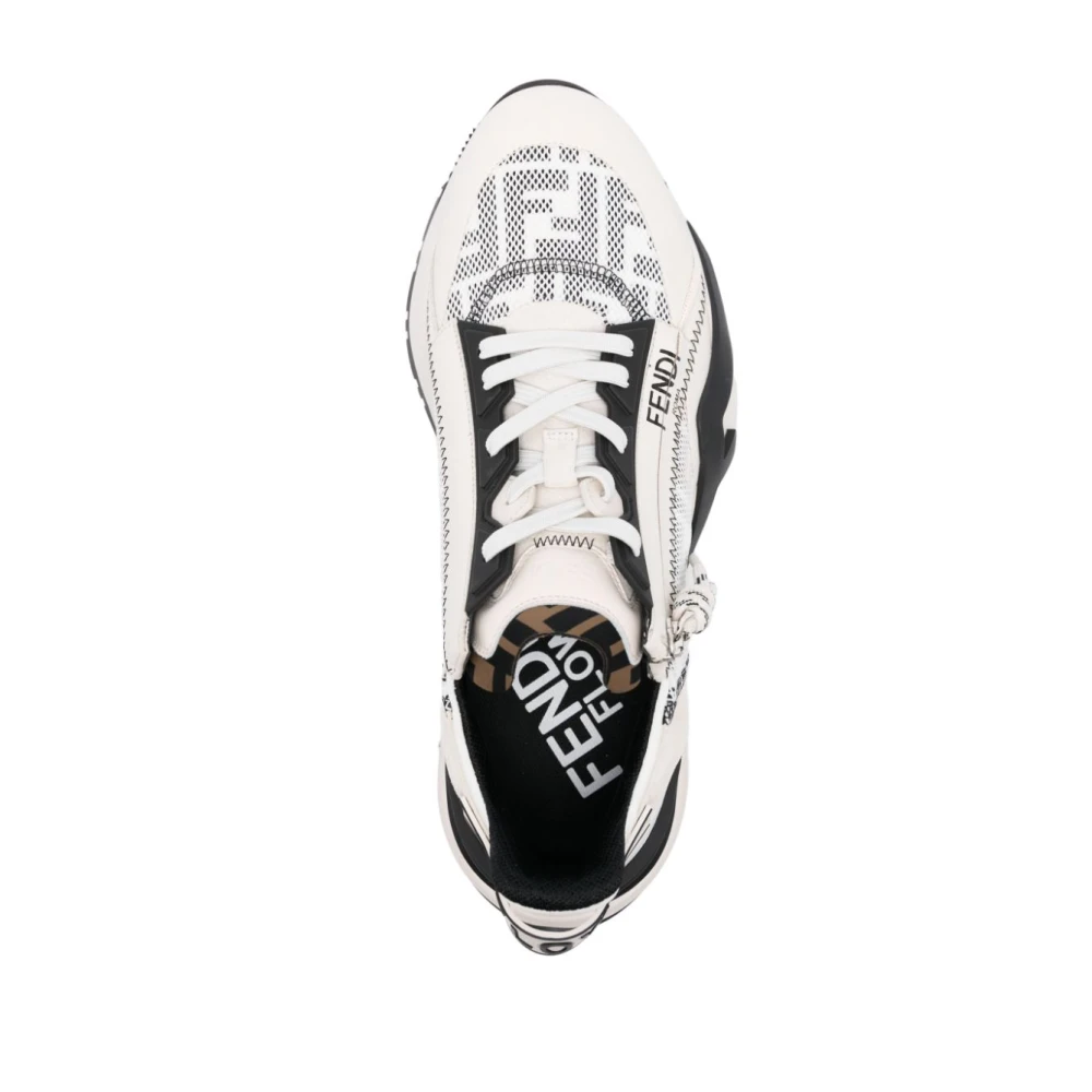 Fendi Witte lage sneakers met FF-motief Multicolor Heren