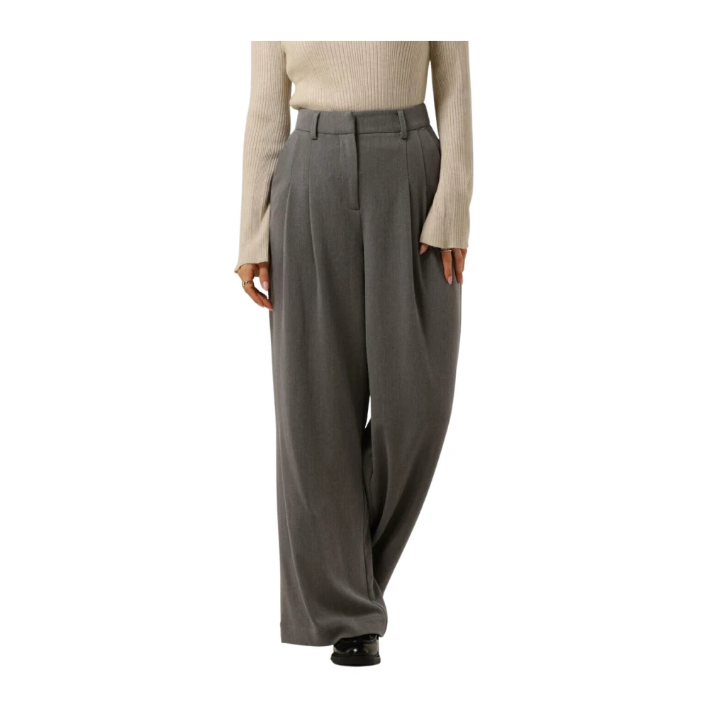 moss copenhagen Wijde Damesbroek Donkergrijs Gray Dames