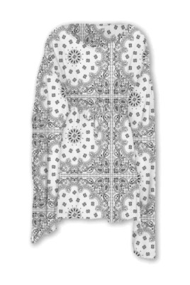 Lång Poncho med Mönster