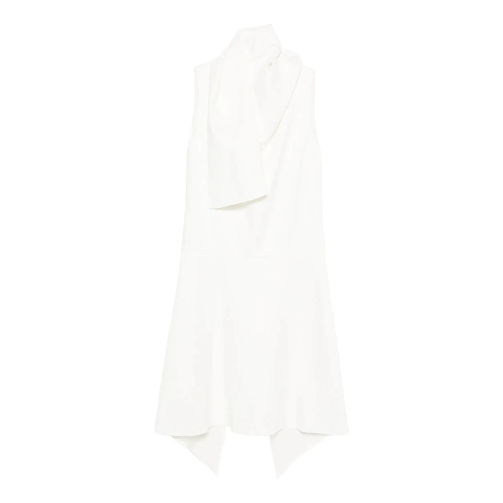 Khaite White Midi Dresses, Female, Xs, Loell Draped Midi Dress
