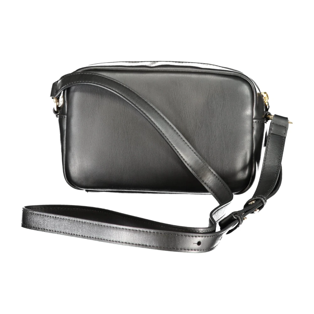 Tommy Hilfiger Zwarte Schoudertas met Ritssluiting Black Dames