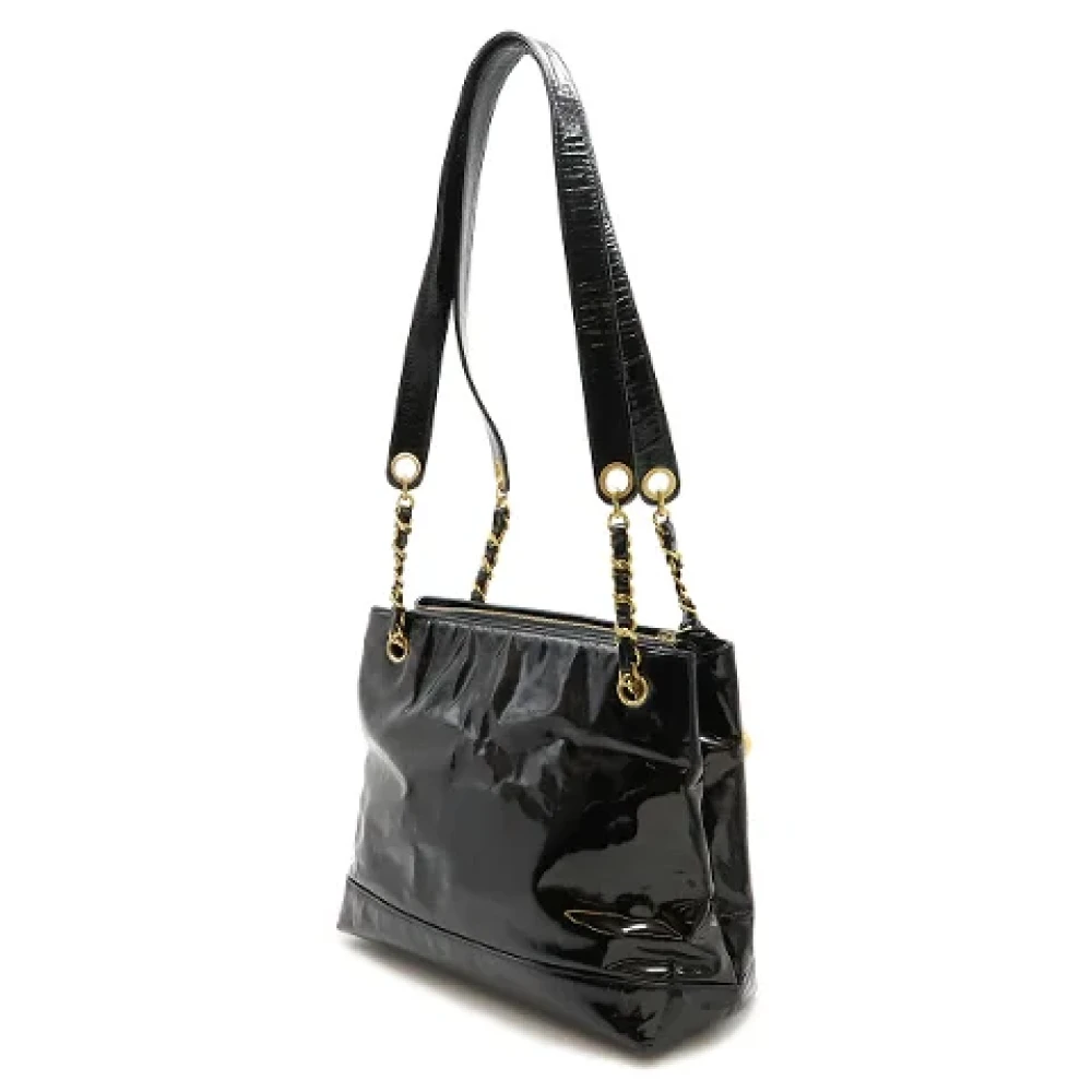 Chanel Vintage Pre-owned Leather totes Black Dames