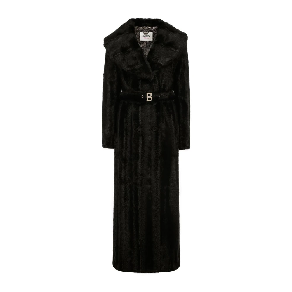 Blugirl Zwarte Winterjas Dames Elegante Stijl Black Dames