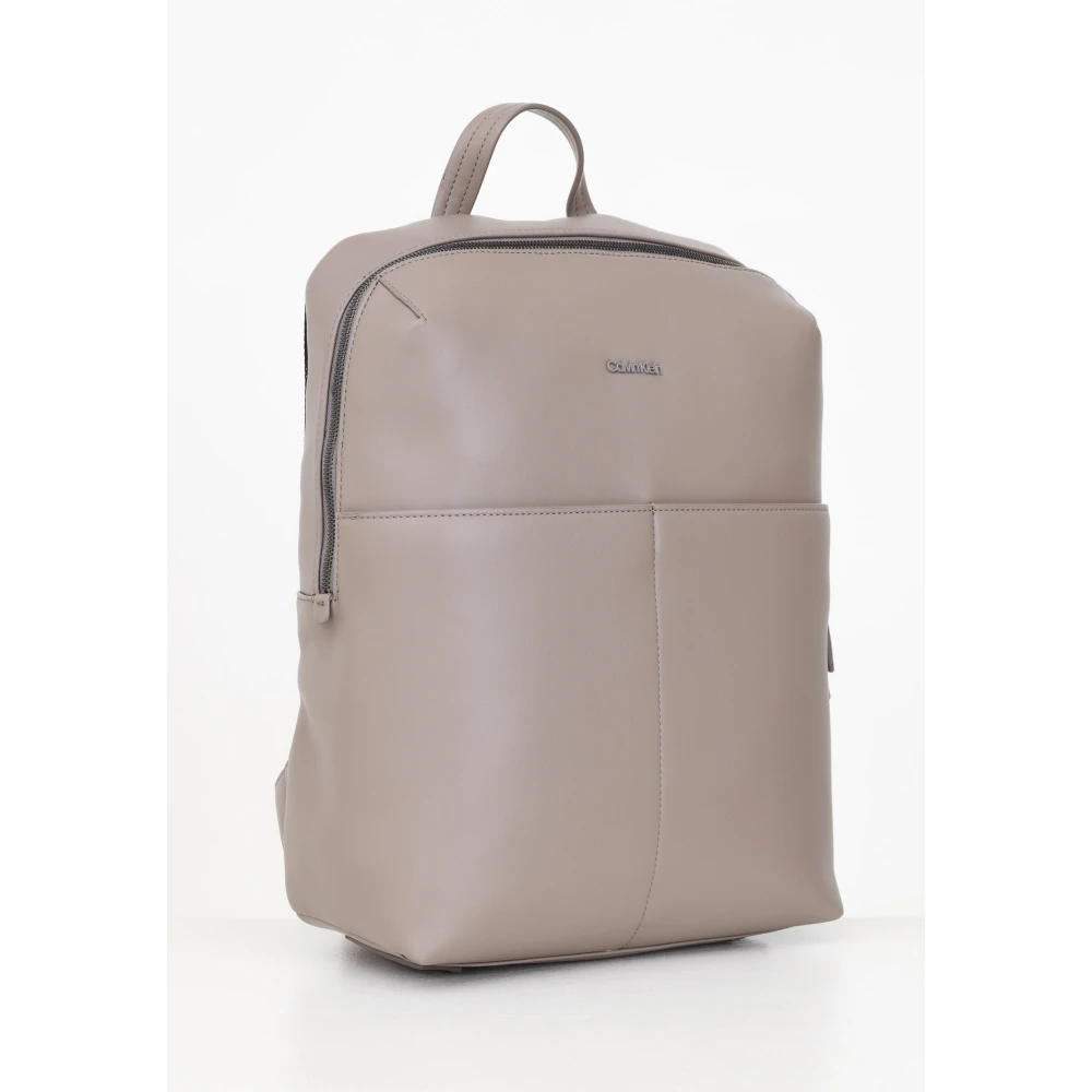 Calvin Klein Duifgrijs Vierkante Rugzak Gray Unisex