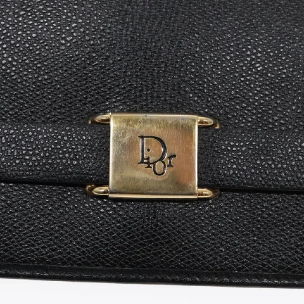 Dior Vintage Pre-owned Leather dior-bags Black Dames