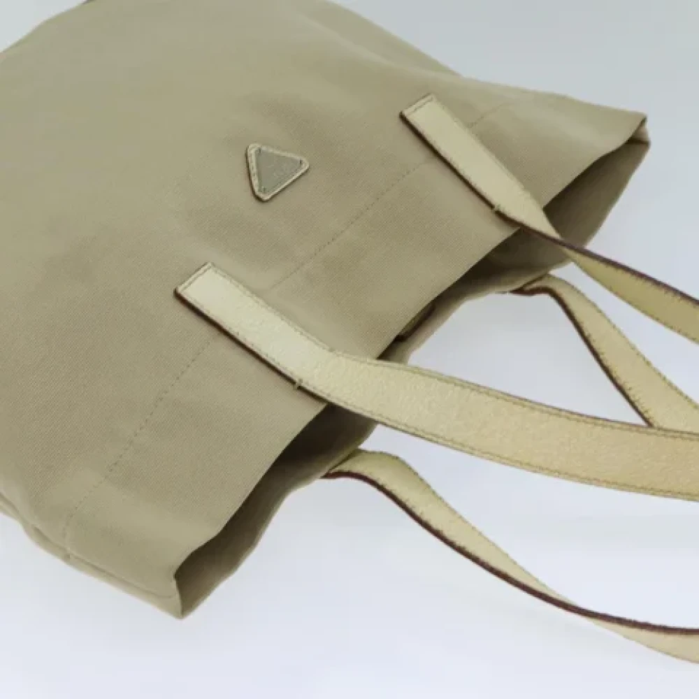 Prada Vintage Pre-owned Canvas totes Beige Dames