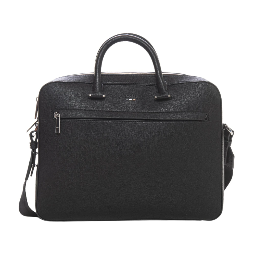 Boss Uomo Nero Grained Document Case - Immagine 3
