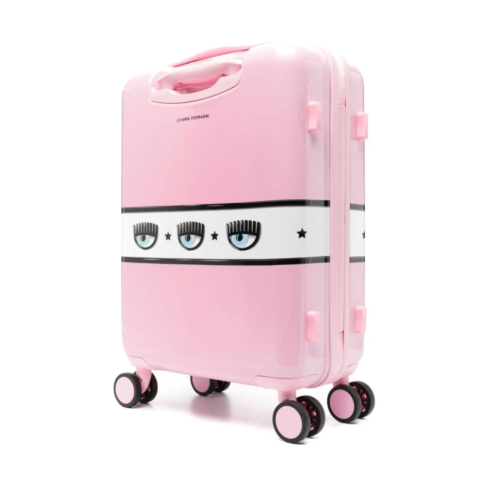Chiara Ferragni Collection Eyelike Logo Koffer met Combinatieslot Pink Dames