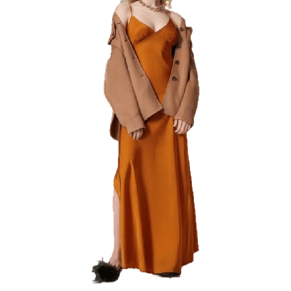 Twinset Korte dubbele wollen cabanjas Brown Dames