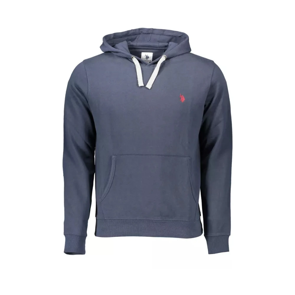 U.s. Polo Assn. Men's Blue Cotton Hoodie For