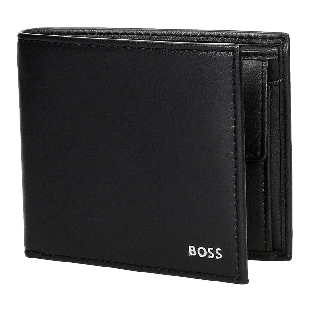 Hugo Boss Heren Portemonnee Randy Zwart Leer Black Heren