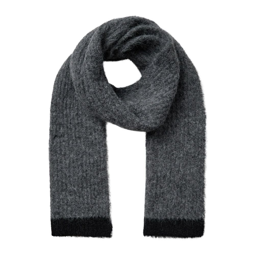 Co'Couture Zachte Gebreide Sjaal Grijs Melan Gray Dames