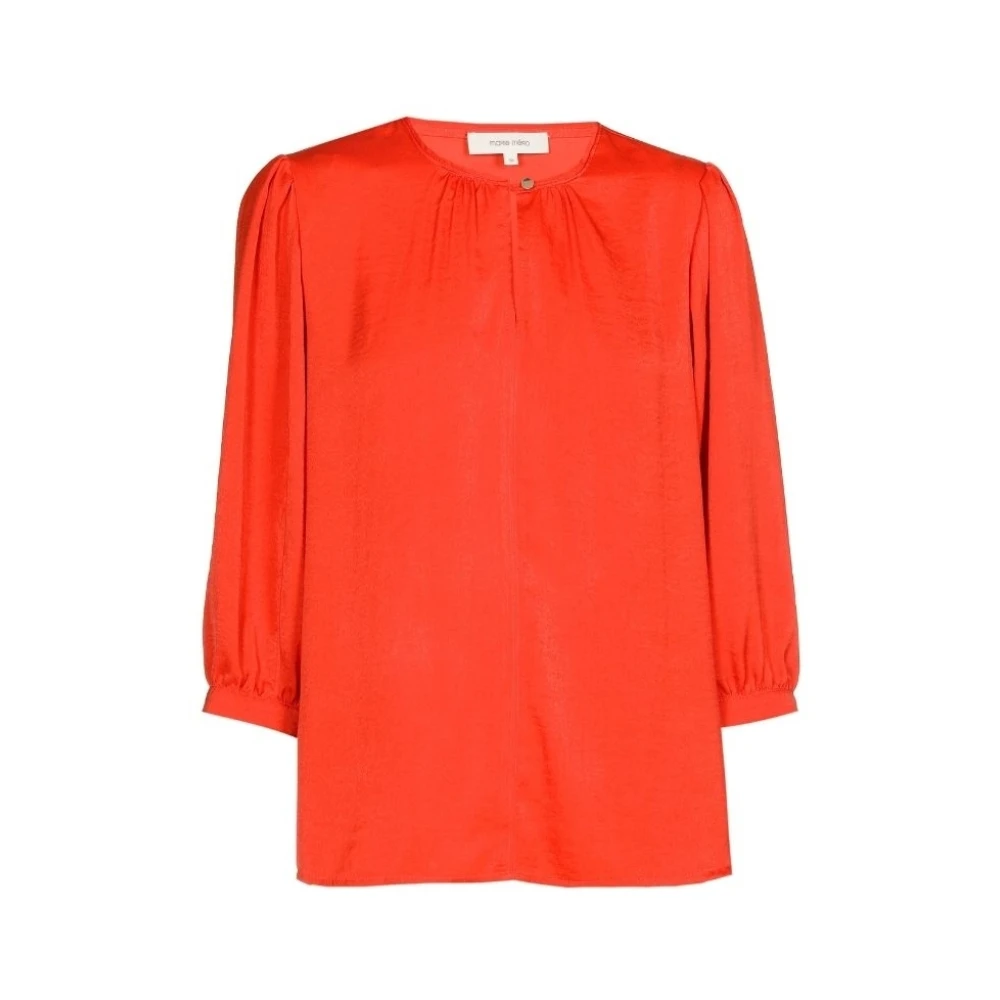 Marie Méro Rode Pofmouw Blouse Tuniek Red Dames