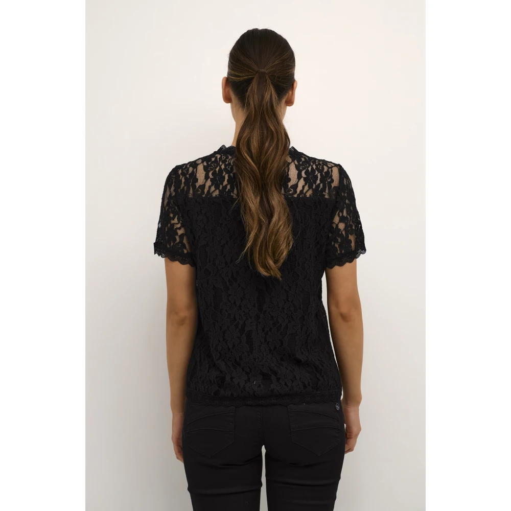 Cream Blouses Black Dames