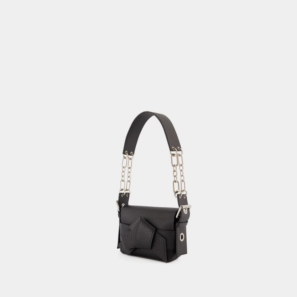 Acne Studios Zwarte Leren Schoudertas Crossbody Black Dames