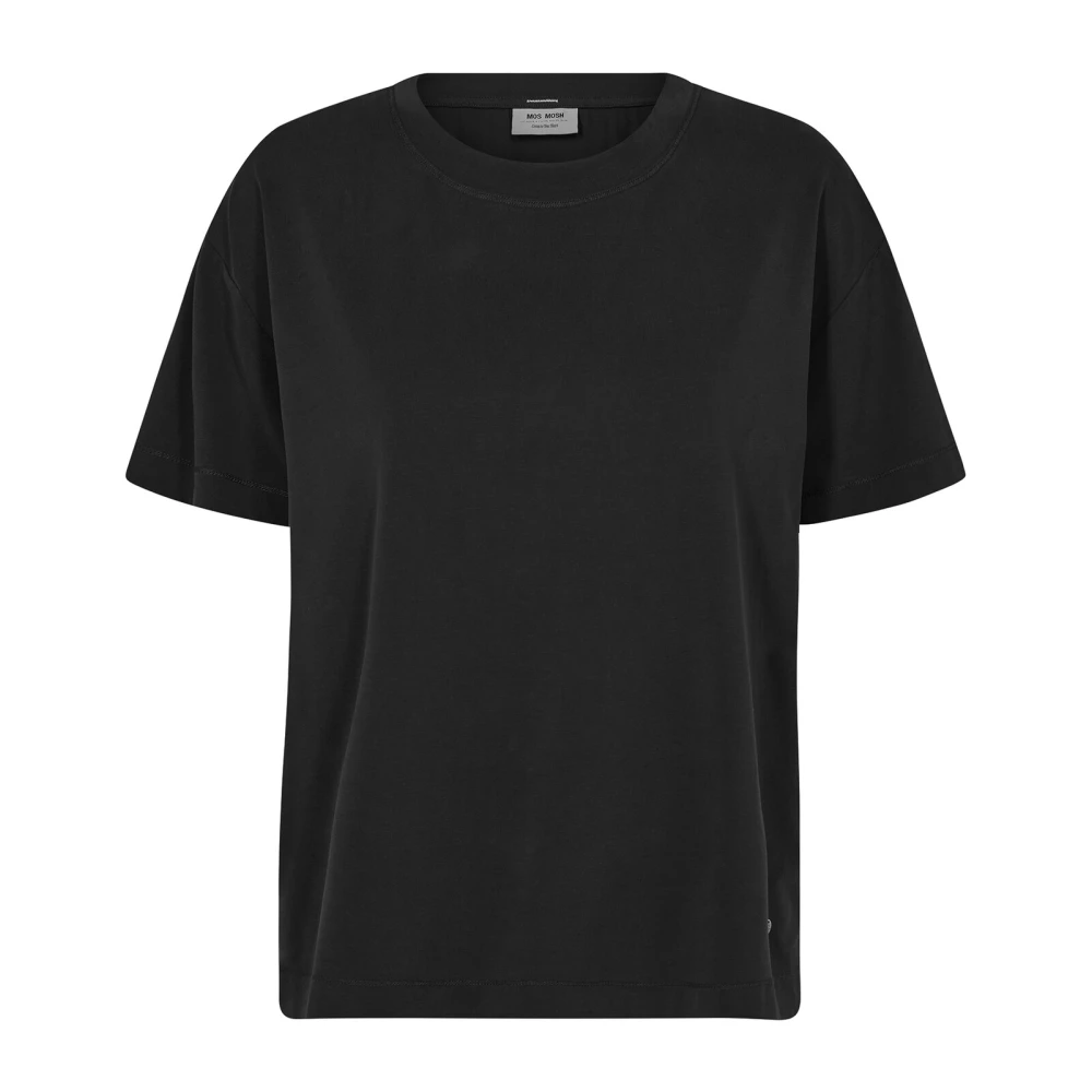 MOS MOSH Zwarte Basic Tee Top Black Dames