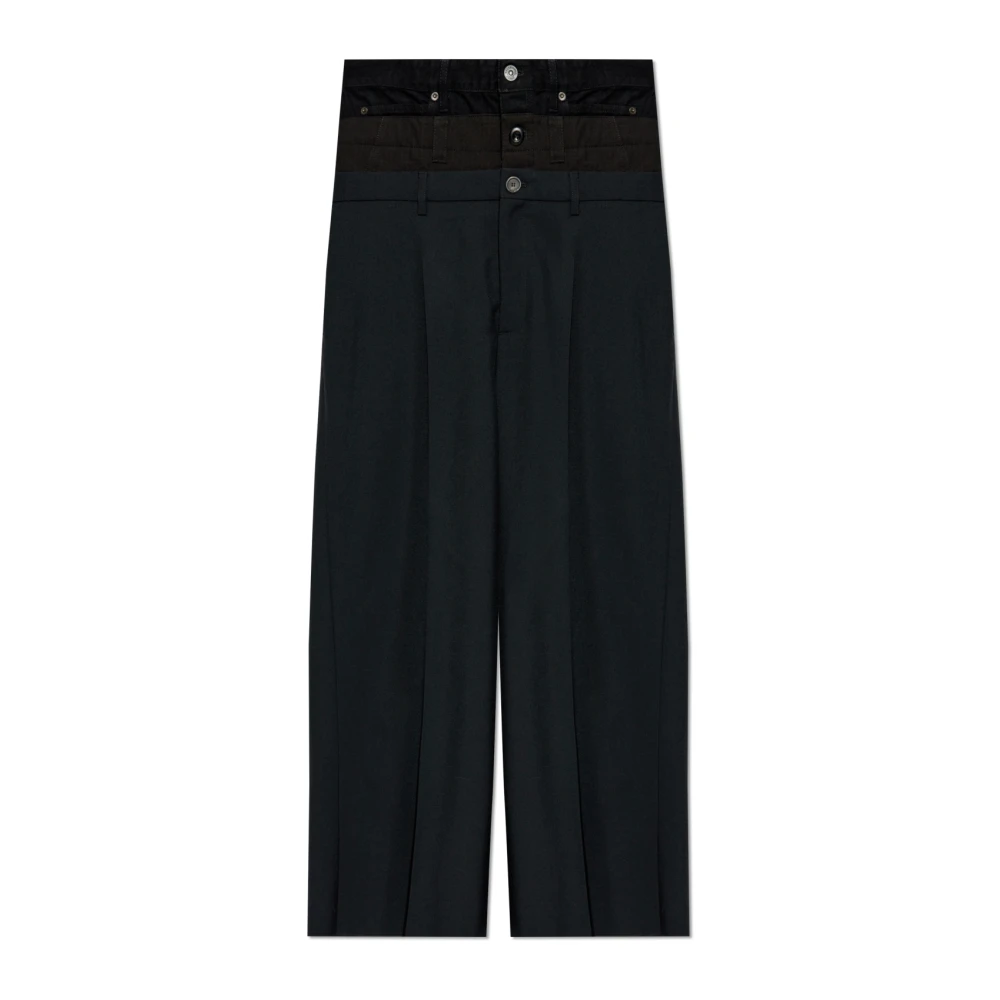 Balenciaga Geplooide broek Black Heren