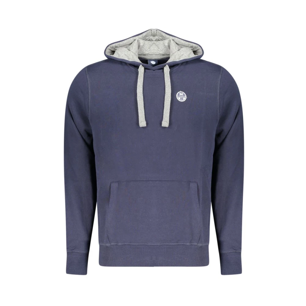North Sails Men's Blue Hooded Sweatshirt With Central Pocket - Hoodies - M - Sweatshirts & Hoodies