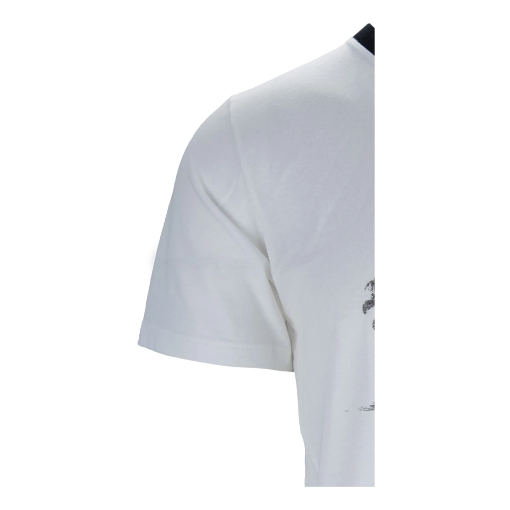 Saint Laurent T-shirt van katoen met grafische print White Heren