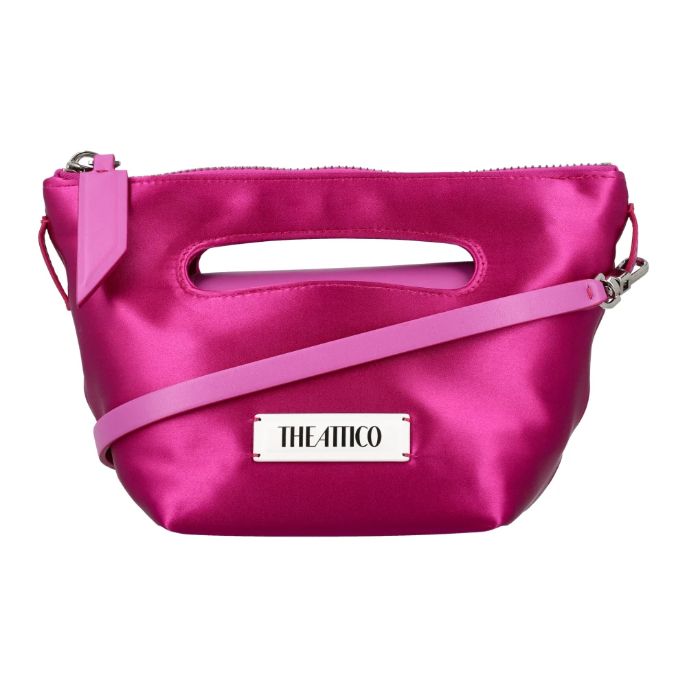 The Attico Fuxia Tote Tas met Afneembare Band Pink Dames