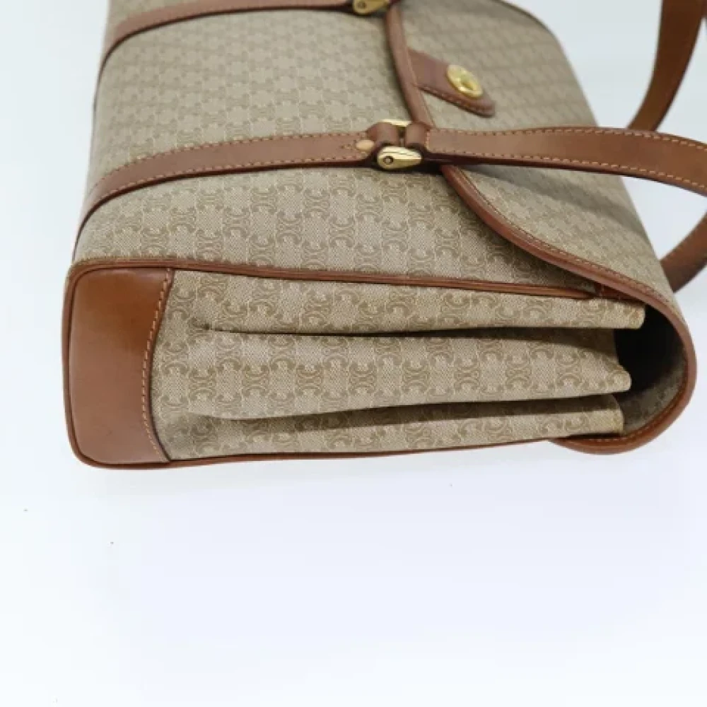Celine Vintage Pre-owned Canvas shoulder-bags Beige Dames